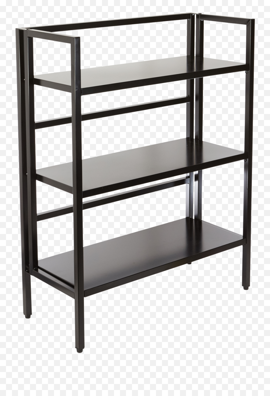 3 Shelf Metal Bookcase Clipart - Steel Shelving Png Emoji,Transparent Bookshelf