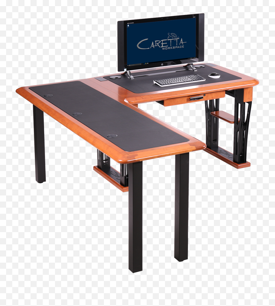 Modern Urban Computer Desk Petite L Shaped Right - Caretta Desk Emoji,Desk Transparent Background