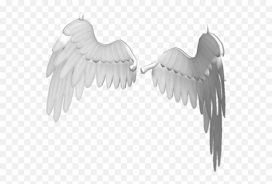 White Descended Wings - Roblox Wings Emoji,White Wings Png
