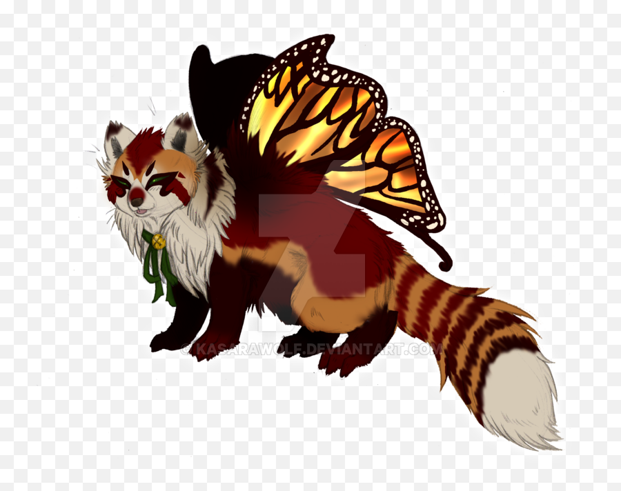 Butterfly Red Panda Paypal Adopt Auction Gone By Kasarawolf Emoji,Red Panda Clipart