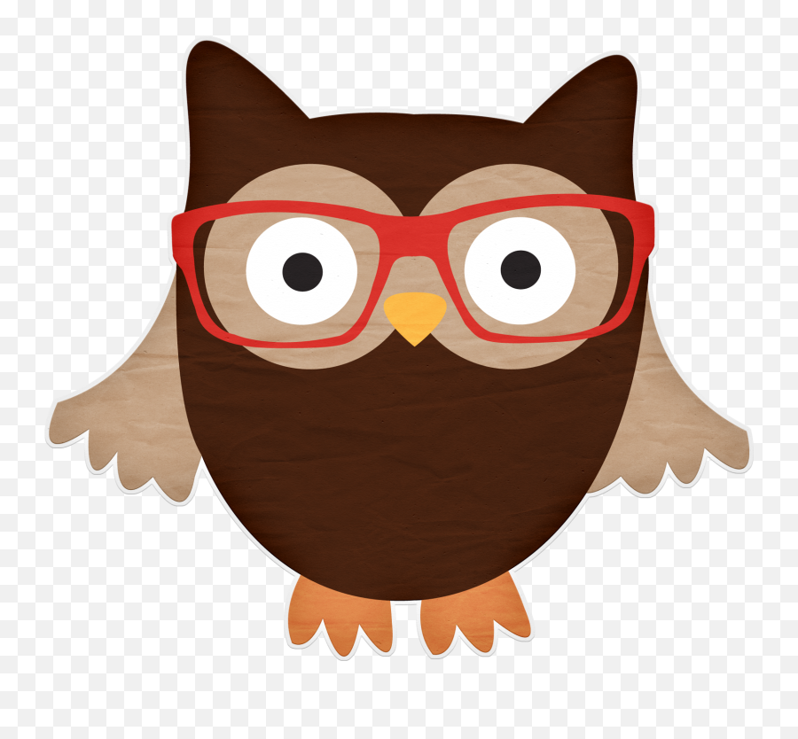Animal Illustrations Woodland Clip Art - Red Owl Glasses Png Emoji,Free Woodland Animal Clipart