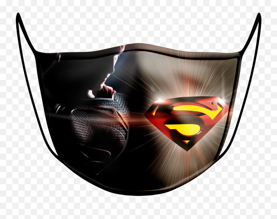 Face Mask Superman Black Emoji,Custom Superman Logo