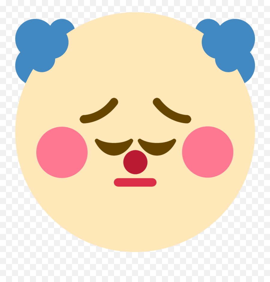 Transparent Background Pensive Clown Emoji,Clown Emoji Png
