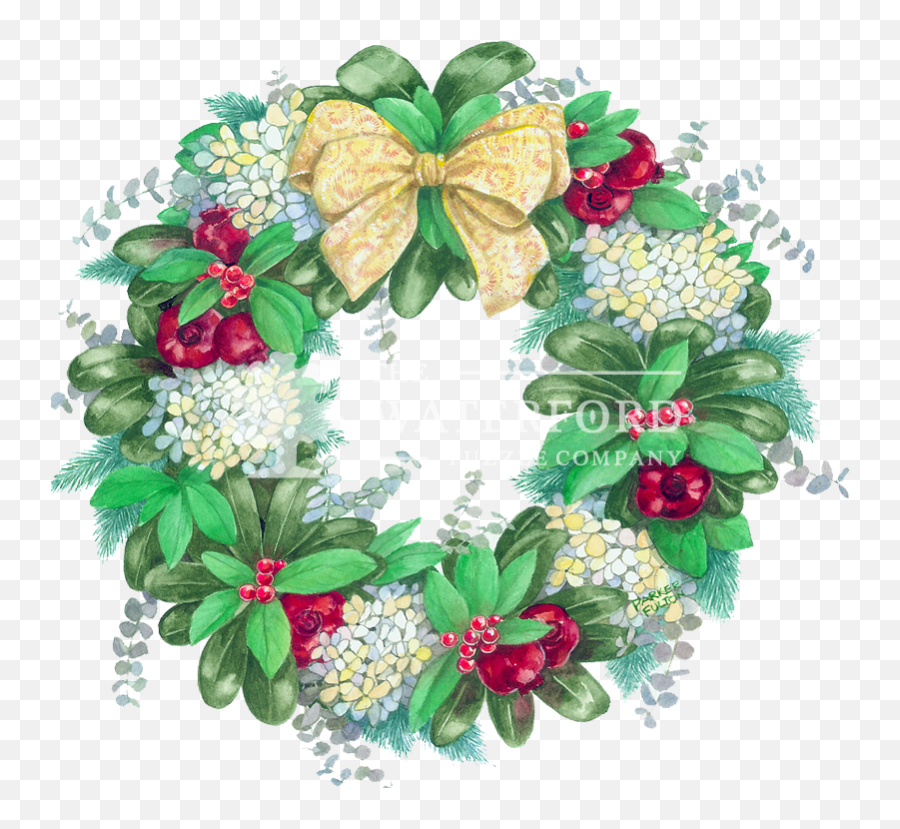 Hydrangea Christmas Wreath Emoji,Hydrangea Clipart