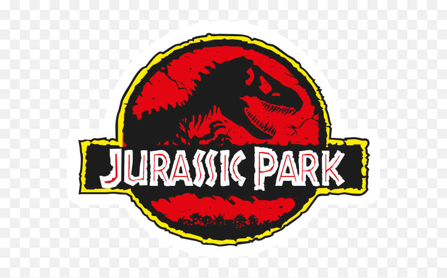 Jurassic Park Movie Logo Sticker Jurassic Park Jurassic - Jurassic Park Emoji,Jurassic Park Logo
