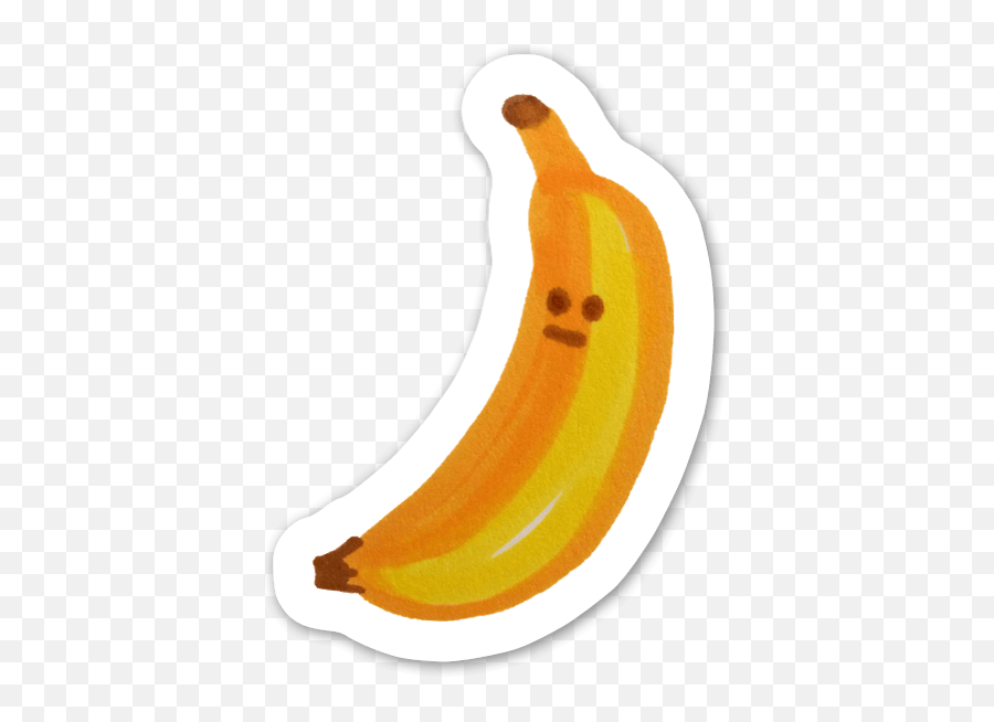 Die Cut Banana U2013 Stickerapp Shop - Banan Sticker Emoji,Banana Transparent