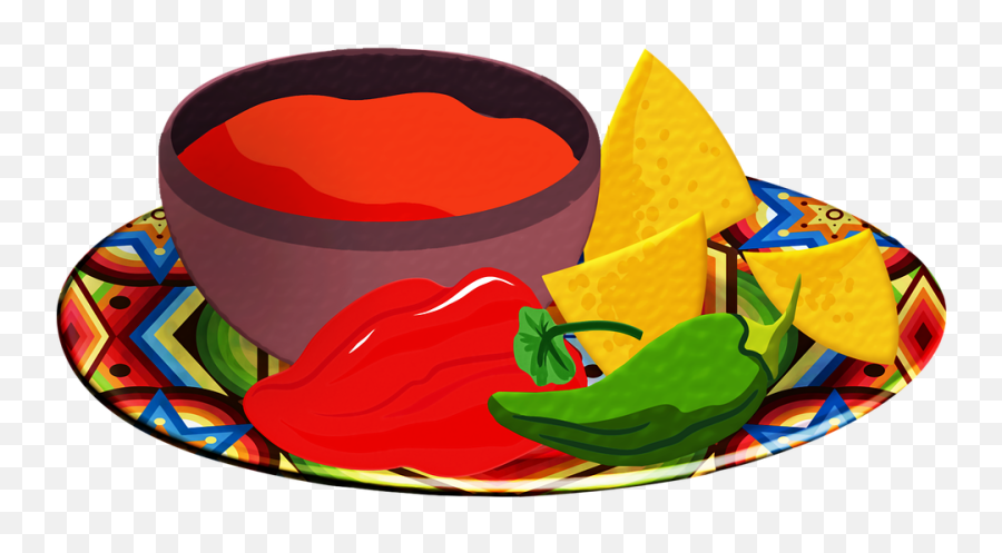 Salsa Tomatoes Chips Tortilla Chips - Chips And Salsa Graphics Emoji,Nachos Clipart