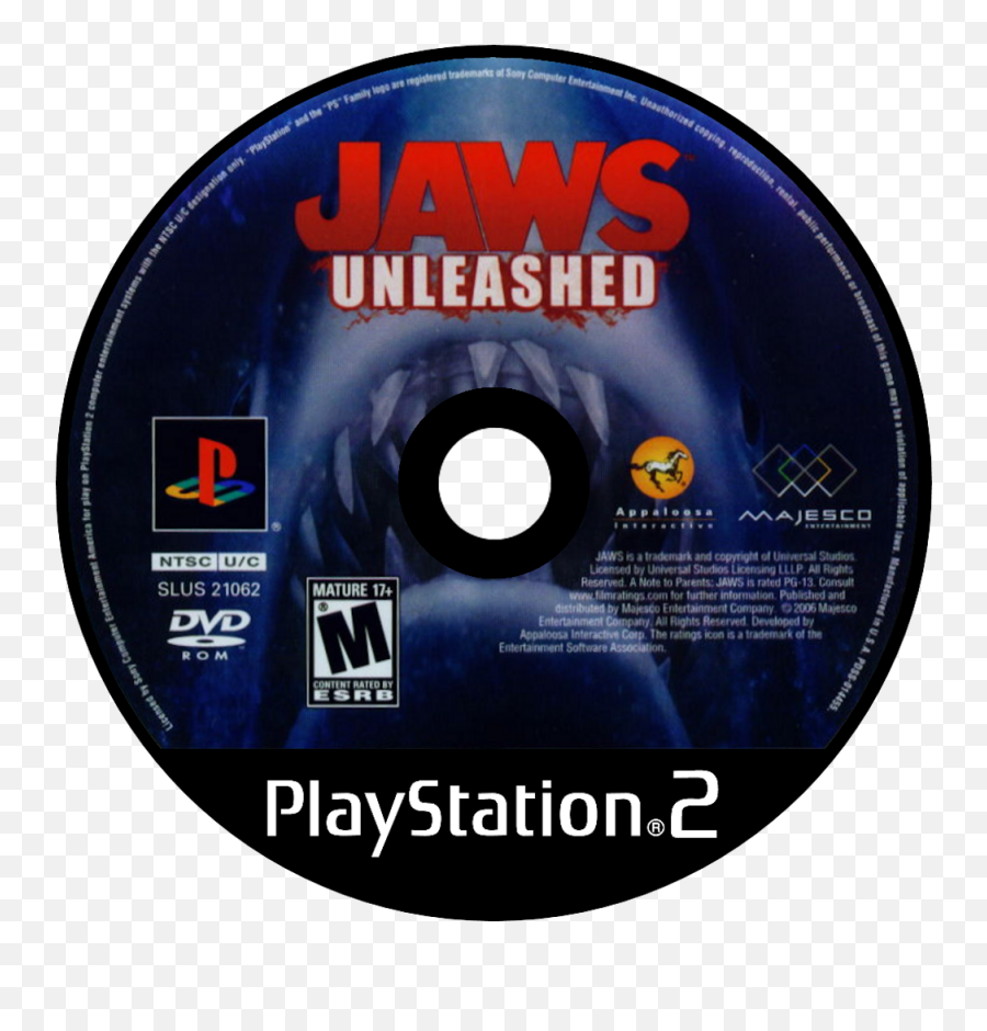 Download Jaws Unleashed - Jaws Unleashed Ps2 Game Png Mortal Kombat Armageddon Ps2 Cd Emoji,Jaws Logo
