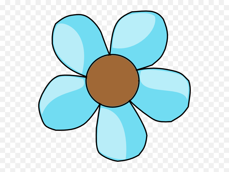 Cute Flower Png Clipart - Clipart Turquoise Flower Emoji,Blue Flower Clipart
