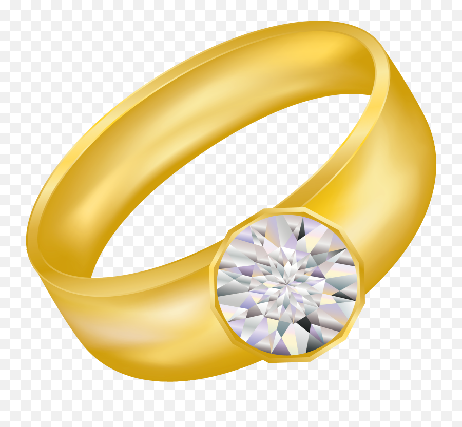 Clipart Diamond Engagement Ring Clipart Diamond Engagement - Gold Ring Clipart Png Emoji,Wedding Ring Clipart