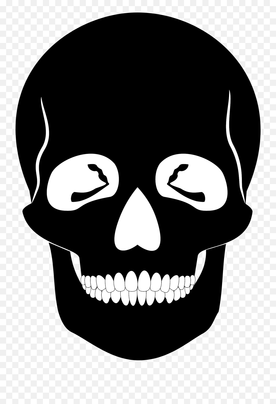 Download Hd Human Skull Png - Black Skull Png Emoji,Skull Png