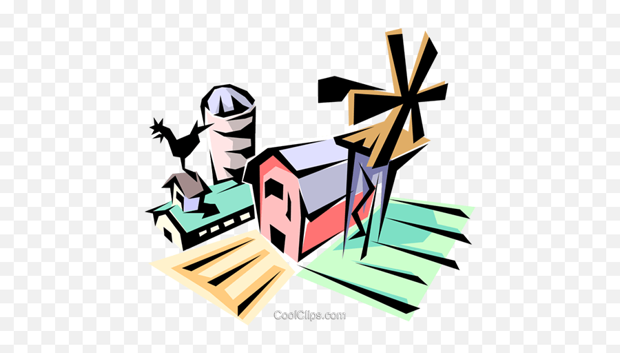 Farm Royalty Free Vector Clip Art Illustration - Arch0295 Emoji,Clipart Barns