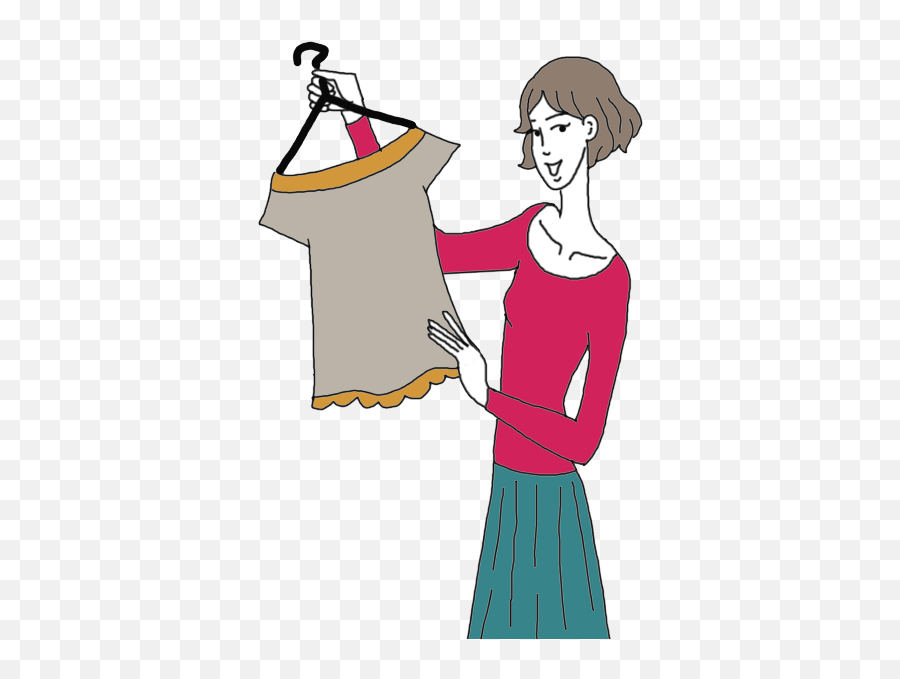 Clothing Clipart Cloth Clothing Cloth - Person Buying Clothes Cartoon Emoji,Clothing Clipart