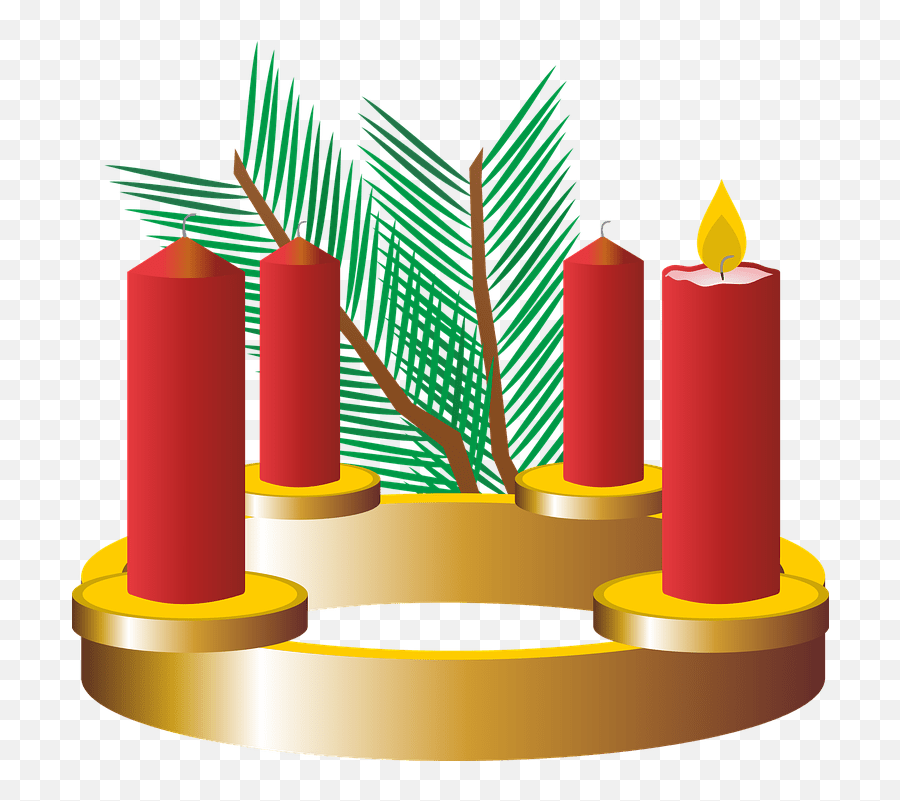Advent Wreath Clip Art Advent Wreath - First Sunday Of Advent Png Emoji,Advent Clipart