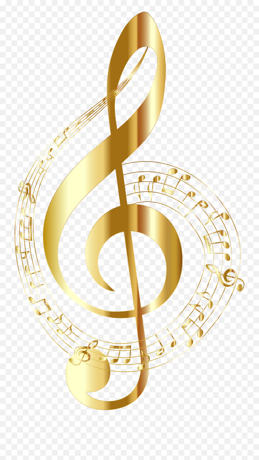 Big Image - Gold Music Notes Transparent Background Full Elegant Music Notes Emoji,Music Notes Transparent