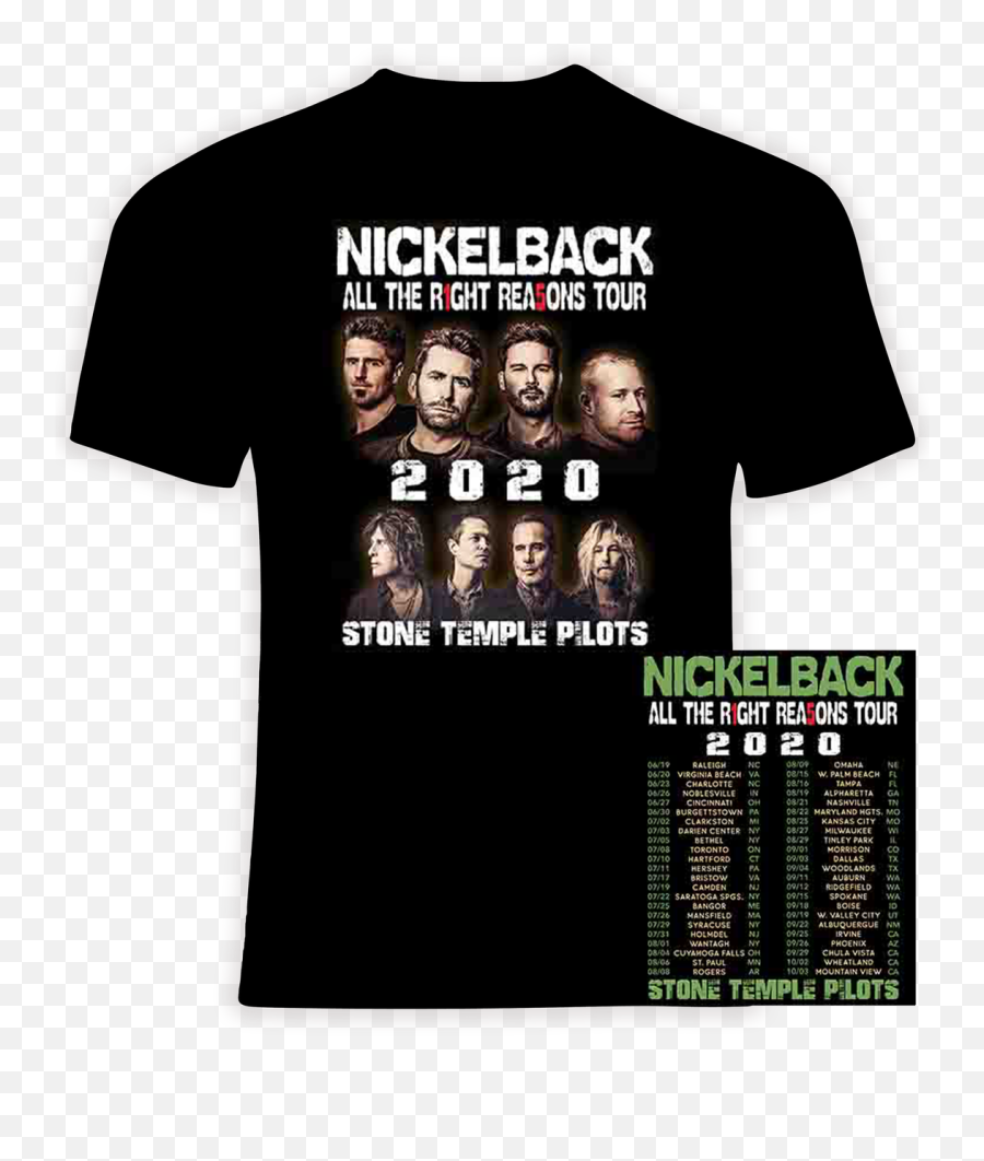 Nickelback And Stone Temple Pilots 2020 - Guns N Roses T Shirt Tour 2020 Emoji,Stone Temple Pilots Logo