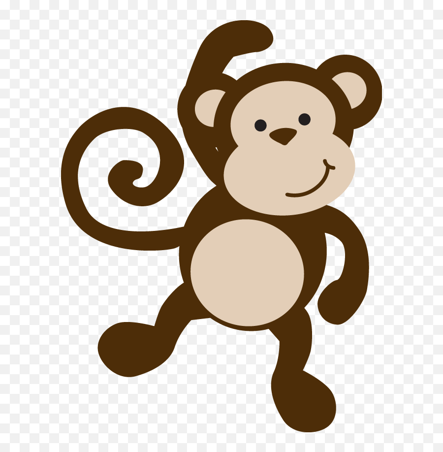 Baby Monkey Template Transparent Png - Clipart Cute Jungle Animals Emoji,Safari Clipart