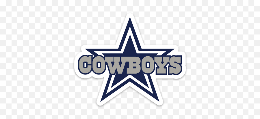 Dallas Cowboys Logo With Cowboys Name And Star Nfl Die - Cut Magnet Ebay Logo Dallas Cowboys Emoji,New L.a.rams Logo