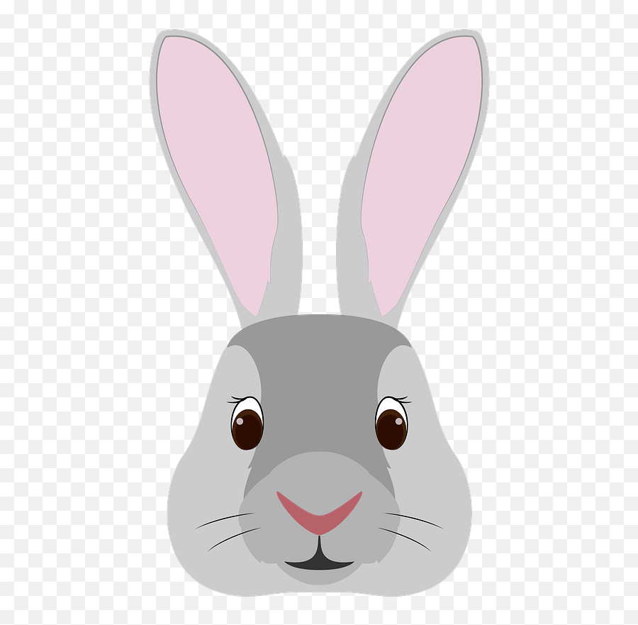 Hare Face Clipart - Domestic Rabbit Emoji,Bunny Face Clipart