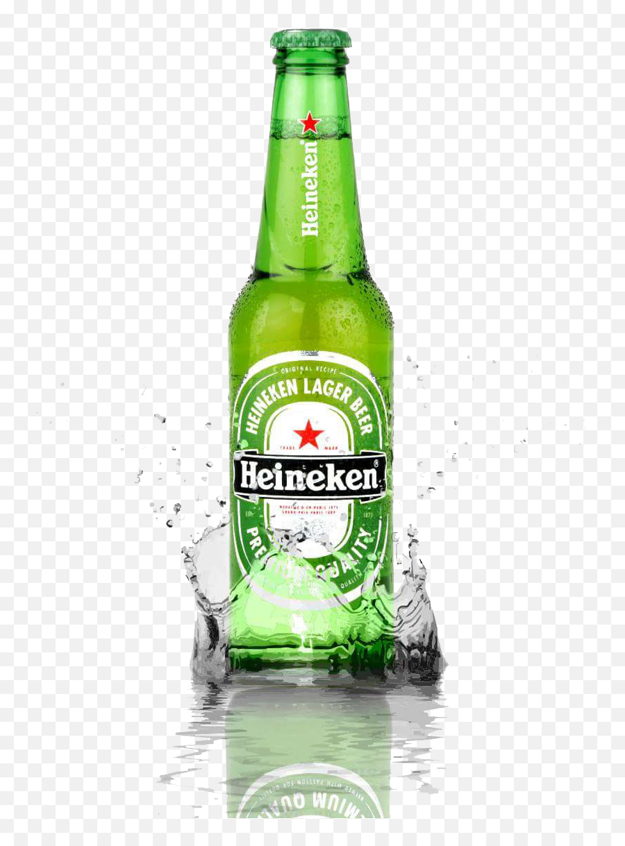 Download Kind Bottles Splashing Water Beer Products In - Heineken Beer Png Emoji,Kind Clipart
