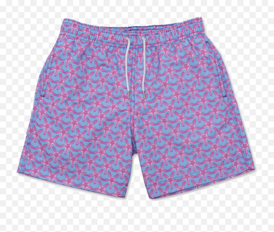 Boys Blue Pink Swim Shorts With - Under Armour Mens Short With Thick Waistband Emoji,Blue Starfish Logo