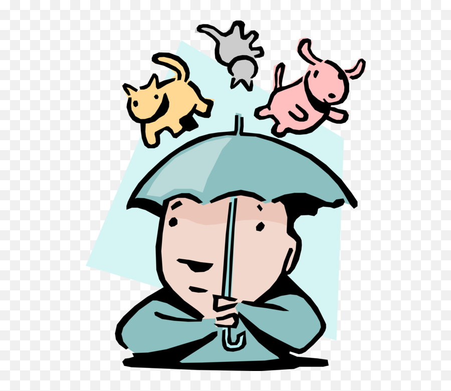Idioms Examples Raining Cats And Dogs - Raining Cats And Dogs Clip Art Idiom Emoji,Cat And Dog Clipart