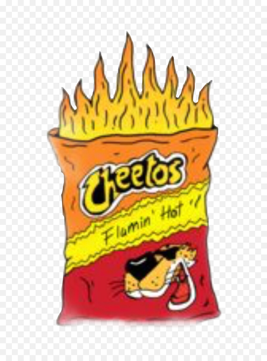 Fire Flaminu0027 Hot Cheetos Sticker By Cash - Flamin Hot Cheetos Cartoon Emoji,Hot Cheetos Png