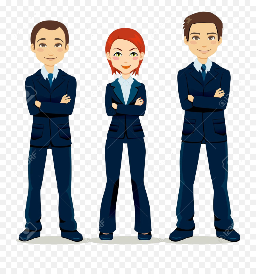 Download Hd La Persona Deberá - 3 Cartoon Business People Emoji,Business People Png