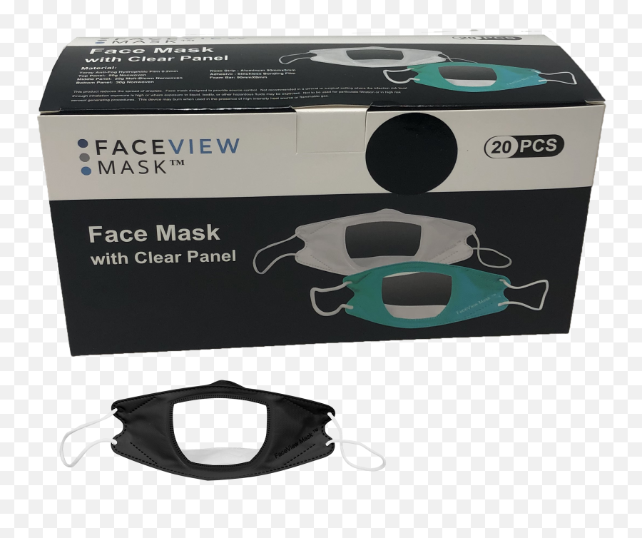 Faceview Mask - Box 20 Masks Per Box Emoji,Transparent Masks
