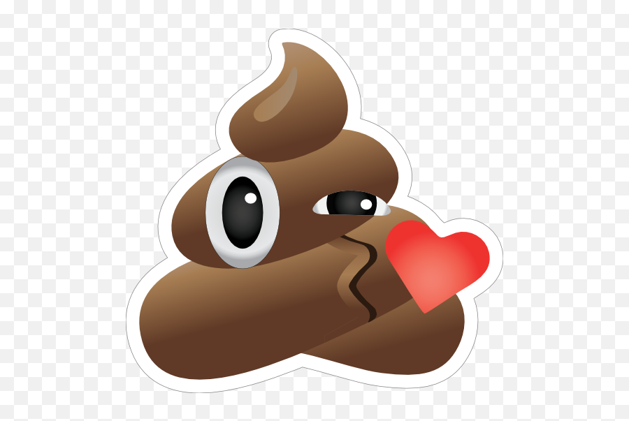 Blowing A Kiss Poop Emoji Sticker,Shit Emoji Png