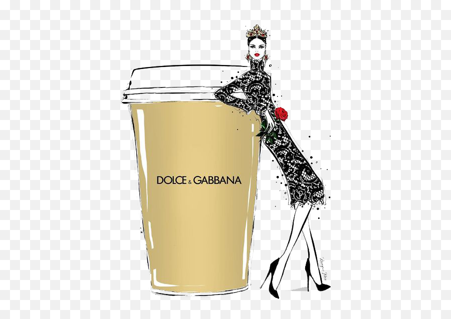 Download Golden Fashion Dolce Painted Illustration Gabbana Emoji,Cups Clipart
