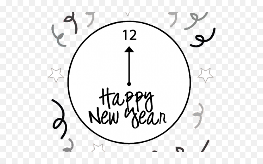 New Year Clipart Clock - Dot Emoji,New Years Eve Clipart