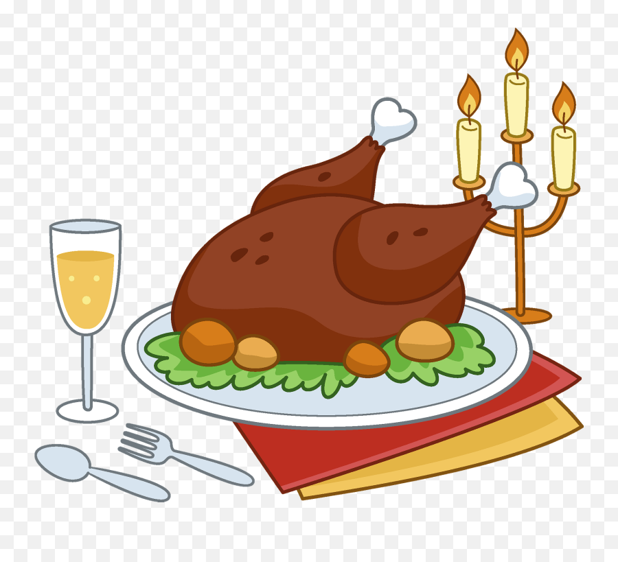 Christmas Dinner Clipart - Transparent Christmas Dinner Clipart Emoji,Thanksgiving Dinner Clipart