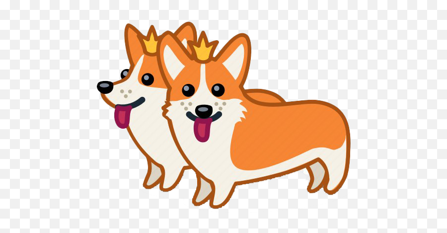 Corgi Png - Corgi Cartoon With Crown Emoji,Corgi Transparent