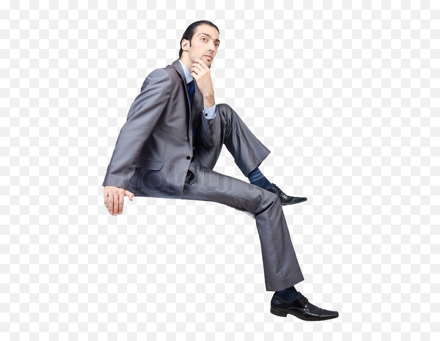 Download Full Size Of Business Sitting - Sitting Man Transparent Background Emoji,Man Transparent Background