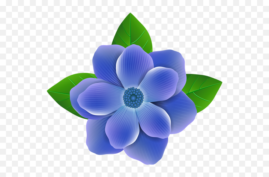 Blue Flower Png Clip Art Image Blue Flower Png Hd Flower - Clipart Blue Flowers Png Emoji,Flower Clipart Png