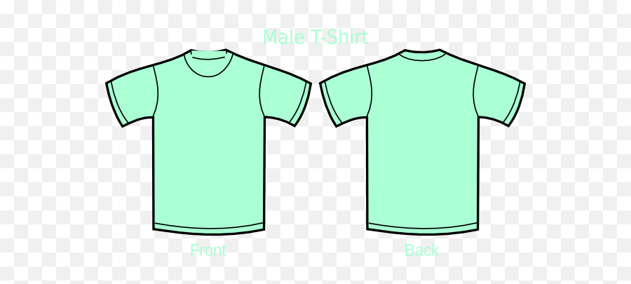 Mint Green T Shirt Clip Art At Clker - Plain Mint Green T Shirt Template Emoji,T-shirt Clipart