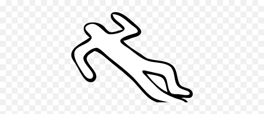 Deadth Clipart Stick Figure - Dead Body Outline Png Silueta De Muerto Png Emoji,Stick Figure Transparent