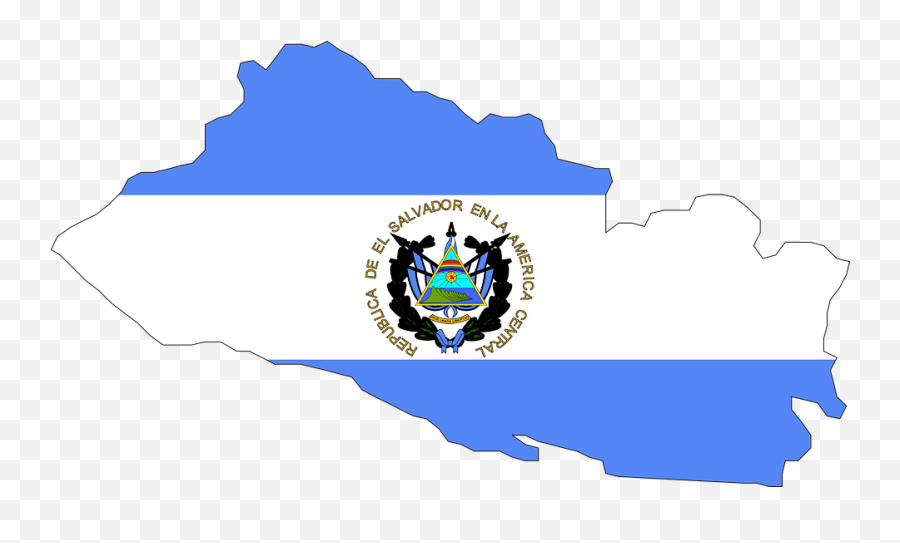 El Salvador Flag Map - Silueta Del Salvador Emoji,El Salvador Flag Png