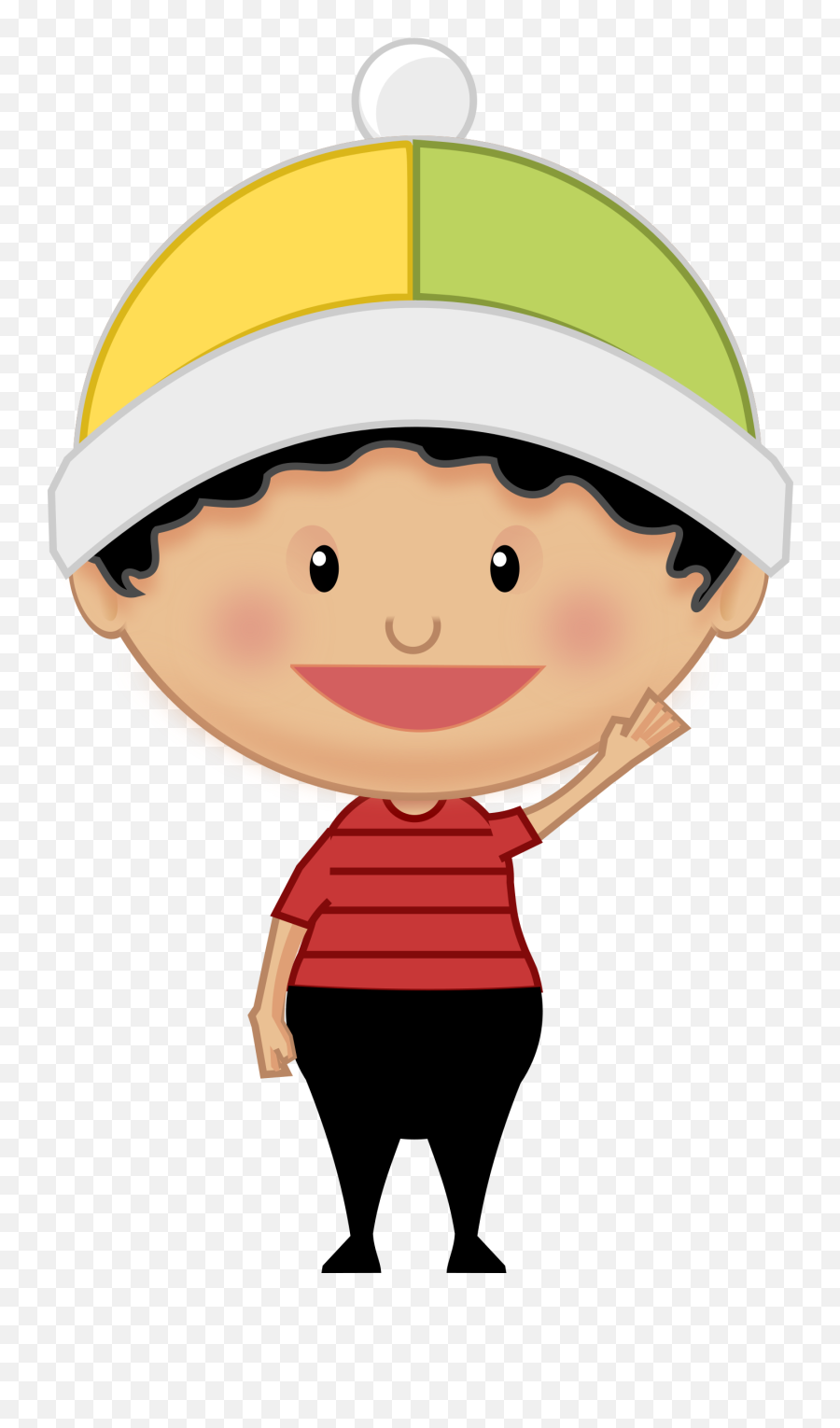 Clipart Little Kid Front Saying Hi - Anak Laki Laki Kartun Emoji,Hi Five Clipart