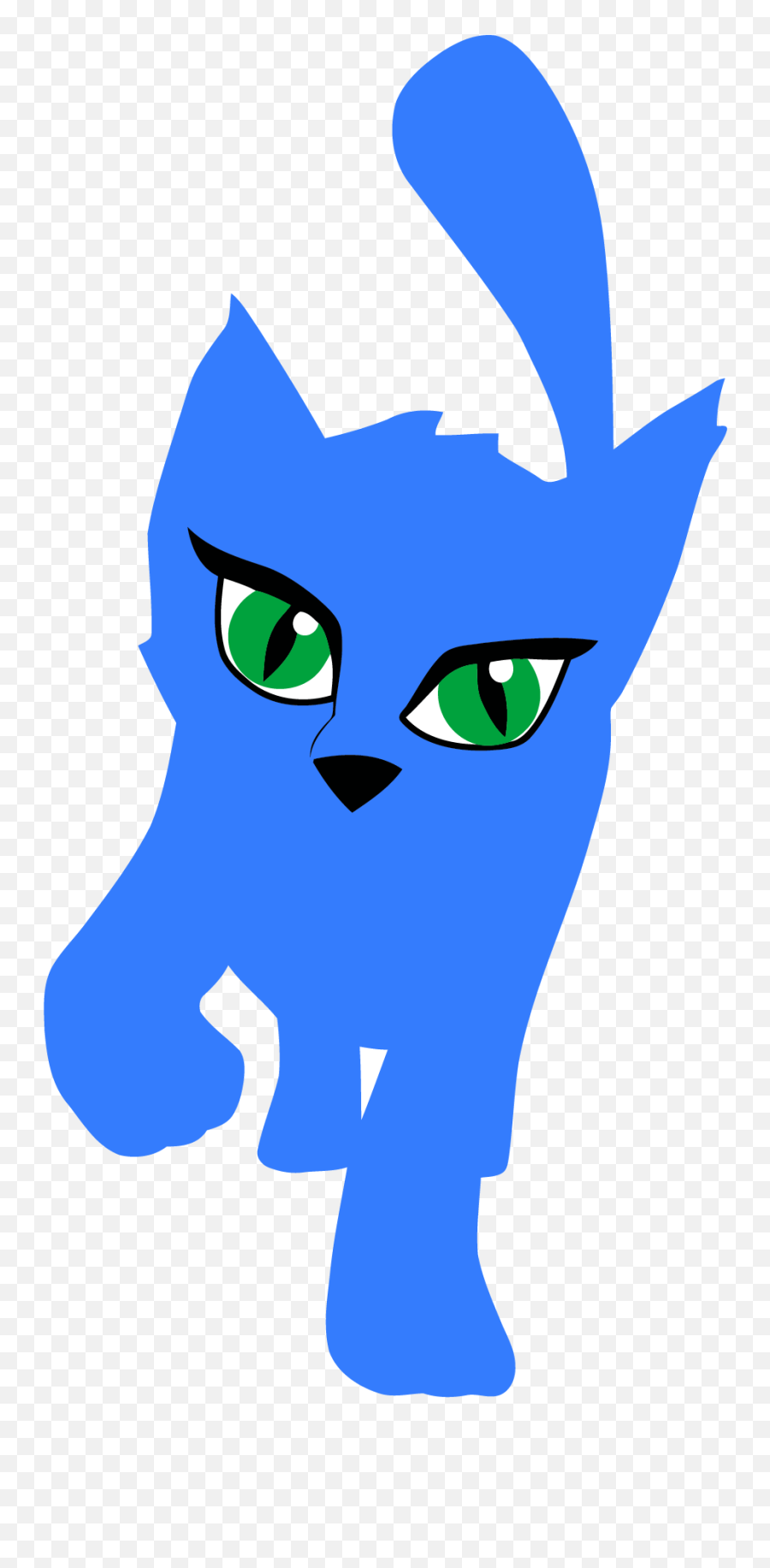Blue Cartoon Cat Tail Transparent Png - Cartoon Blue Cat Clipart Emoji,Cat Tail Clipart