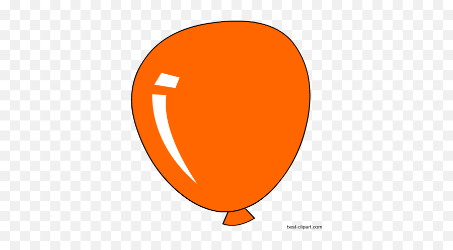 Download Hd Free Orange Balloon Png Clip Art - Orange Emoji,Water Balloon Clipart