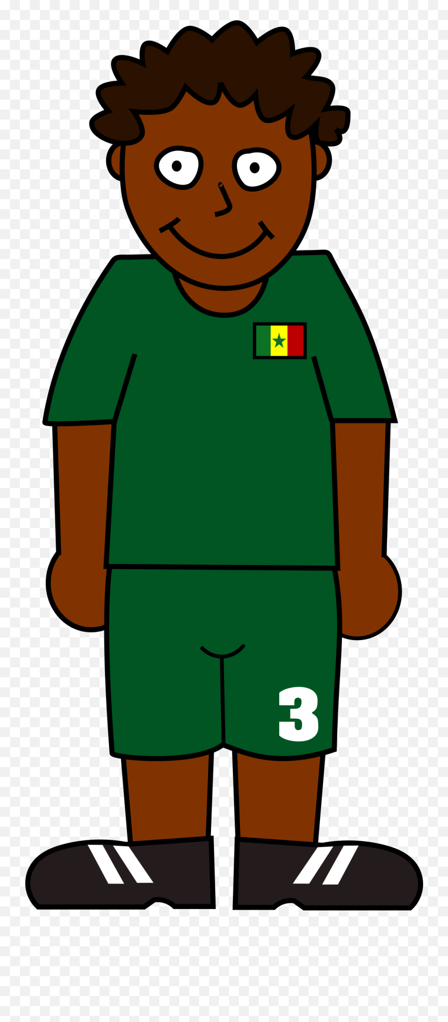 Download Hd Football Player Senegal Clipart Library Library Emoji,Football Player Clipart