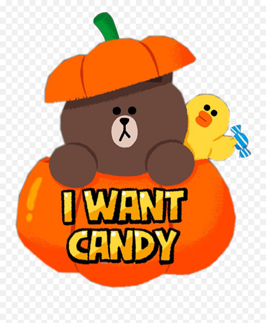 Trick Or Treatbrown Cony Candy Halloweenfreetoedit Clipart - Happy Emoji,Halloween Candy Clipart