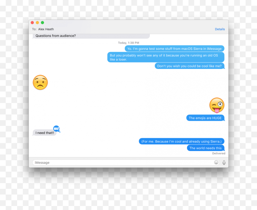 Download Hd Macos Sierra Imessage - Macbook Transparent Png Emoji,Imessage Png