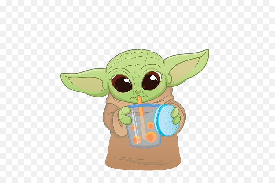 Yoda Drink Boba Puzzle Emoji,Boba Fett Clipart