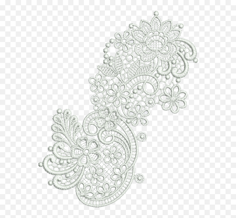 Download Embroidery Designs White Png - Full Size Png Image Emoji,Embroidery Clipart