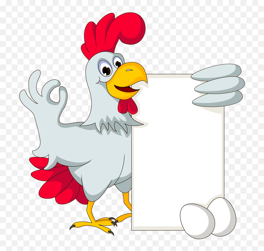 Png Pinterest Clip - Cartoon Chicken Holding A Sign Emoji,Chicken Cartoon Png