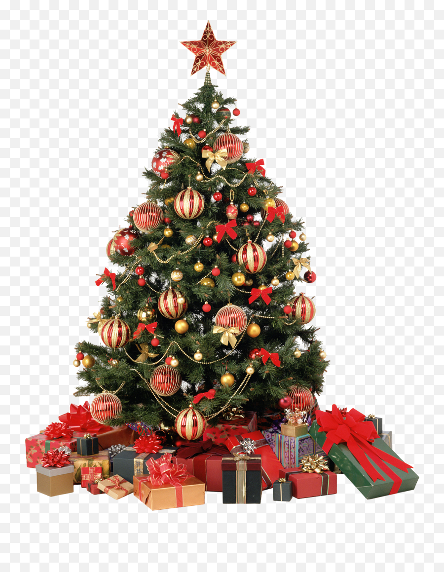 Candy Cane Christmas Tree Clip Art - Christmas Tree Png Christmas Tree And Present Png Emoji,Christmas Tree Transparent Background