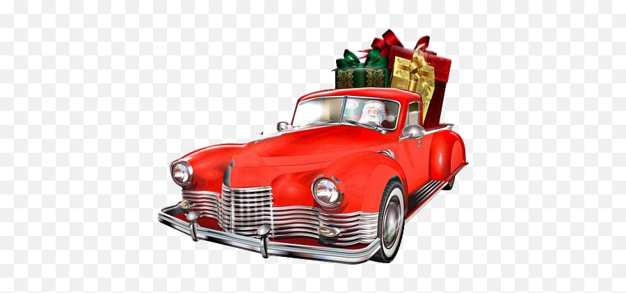 Red Christmas Car Png Transparent Image - Fondo Navidad Con Carros Emoji,Car Transparent